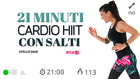 allenamento cardio HIIT a circuito della durata di 20 minuti con esercizi semplici ad alto impatto