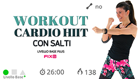allenamento cardio HIIT a circuito della durata di 26 minuti