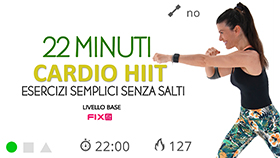 allenamento cardio HIIT con esercizi ad alto stimolo cardiovascolare e basso sforzo muscolare