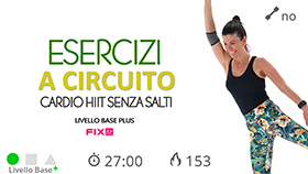 allenamento cardio HIIT con sessioni a circuito senza salti