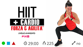 allenamento cardio e cardio HIIT con focus forza, agilità e alta intensità