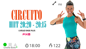 allenamento veloce ad alta intensità con 2 giri di circuito in tecnica HIIT