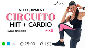 allenamento HIIT e cardio con esercizi senza salti della durata di 25 minuti