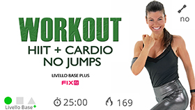allenamento cardio con esercizi semplici e sessioni cardio HIIT dinamiche