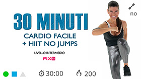 allenamento cardio con esercizi semplici e sessioni cardio HIIT dinamiche