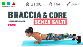 allenamento mirato per tonificare bicipiti, tricipiti, spalle, schiena e allenare la core stability