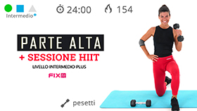 allenamento livello intermedio plus con esercizi impegnativi per allenare tutto il corpo