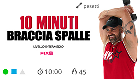 mini circuito per braccia e spalle della durata di soli 10 minuti