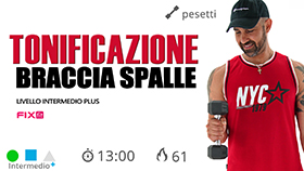 circuito veloce per braccia e spalle della durata di 13 minuti