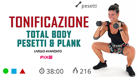 alenamento total body livello avanzato con tonificazione mirata e cardio HIIT