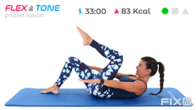 allenamento di pilates con focus parte bassa e core