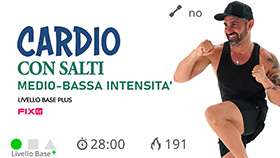 allenamento cardio ad intensità medio bassa con esercizi dinamici