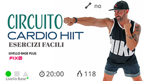 allenamento cardio HIIT a circuito con esercizi cardio ad alta intensità
