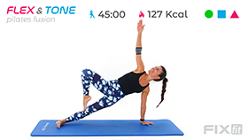 allenamento di pilates con focus gambe, core e glutei