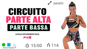 allenamento di 15 minuti con tonificazione in tecnica PHA ed esercizi a circuito