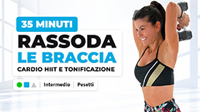 allenamento cardio HIIT e tonificazione mirata con pesetti