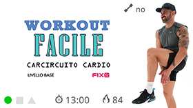 circuito cardio con esercizi di facile esecuzione ad alto e basso impatto