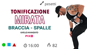 allenamento di tonificazione mirata per braccia, spalle e schiena