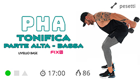 allenamento total body veloce con 2 giri di circuito in tecnica PHA