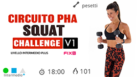 allenamento PHA Squat Challenge V1 con esercizi a circuito