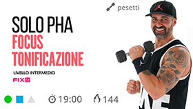 allenamento total body a corpo libero e con pesetti per tonificare tutto il corpo in tecnica PHA