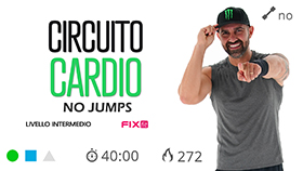 allenamento a circuito della durata di 40 minuti con esercizi cardio di facile esecuzione