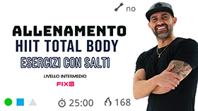 allenamento HIIT total body con 5 mini blocchi di lavoro
