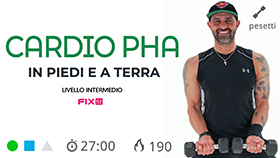 allenamento cardio PHA total body con pesetti e cardio senza salti