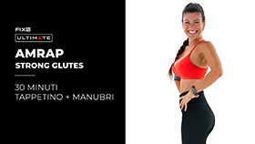 allenamento AMRAP di 30 minuti con 4 circuiti con esercizi mirati per gambe e glutei