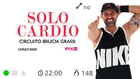 circuito veloce con esercizi solo cardio, focus brucia grassi