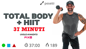 allenamento ad alta intensità e lavoro muscolare con HIIT ed esercizi con pesetti