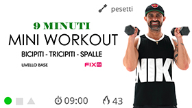 mini allenamento per tonificare braccia e spalle della durata di 9 minuti