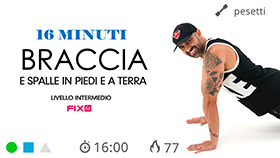 mini allenamento per tonificare braccia e spalle della durata di 16 minuti