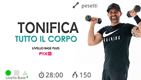 workout con pesetti ed esercizi a corpo libero a circuito