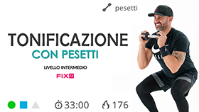 workout con pesetti ed esercizi a corpo libero a circuito