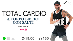 workout solo cardio di 20 minuti con esercizi ad alto impatto a circuito