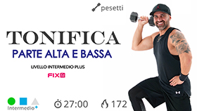 workout di tonificazione completa di braccia, spalle, gambe e glutei