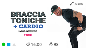 workout con cardio senza salti ed esercizi per le braccia