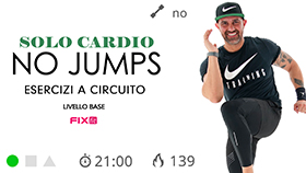 cardio workout a circuito senza salti