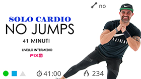 allenamento completo cardio a circuito senza salti