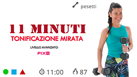 allenamento mirato per braccia e spalle della durata di soli 11 minuti