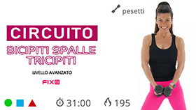 allenamento a circuito per tonificare braccia e spalle