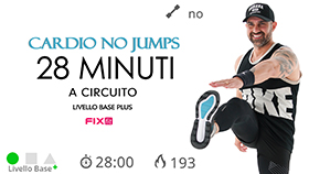 allenamento cardio a circuito della durata di 30 minuti con esercizi semplici a media intensità