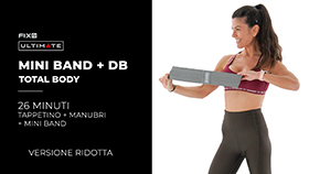 allenamento ultimate versione ridotta con mini band e manubri