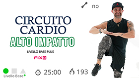 allenamento cardio con sessioni a circuito ed esercizi semplici con e senza salti