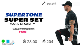 allenamento supertone con esercizi total body, plank e crunch