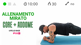 allenamento addominali e core stability da svolgere esclusivamente a terra