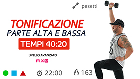 allenamento veloce con esercizi di tonificazione mirata per la parte alta e bassa