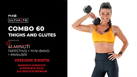 allenamento Combo 60, versione breve, focus glutei e cosce