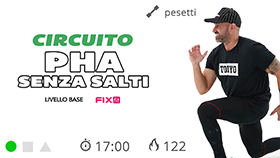 allenamento PHA a circuito con esercizi di tonificazione mirata senza salti
